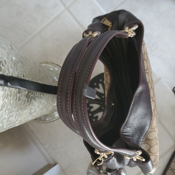 🤎🤎 COACH Lexy Signature Shoulder Bag & Matching Wristlet Wallet 🤎🤎 - Picture 9 of 15
